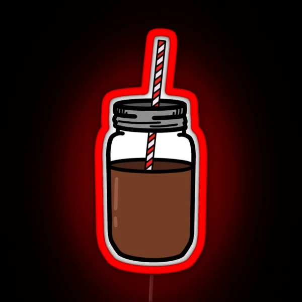 Cold Brew In A Mason Jar RGB Neon Sign