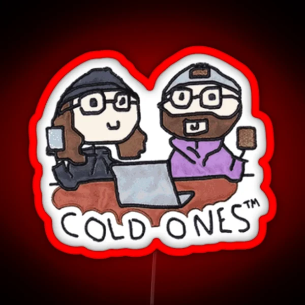 Cold Ones Doodle RGB Neon Sign