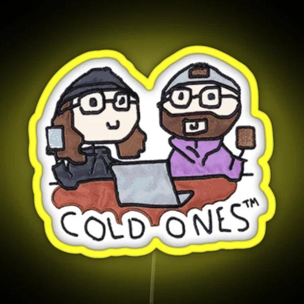 Cold Ones Doodle RGB Neon Sign