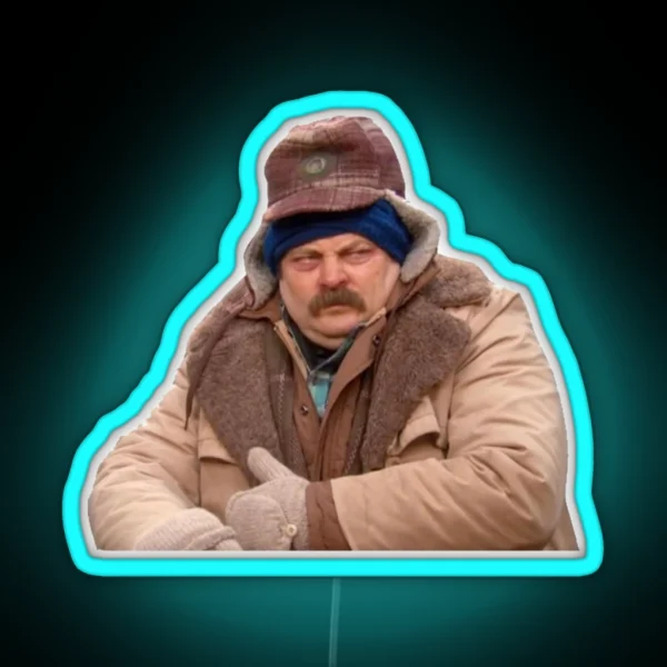 Cold Ron Swanson RGB Neon Sign