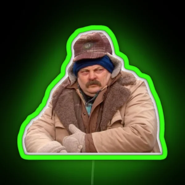 Cold Ron Swanson RGB Neon Sign