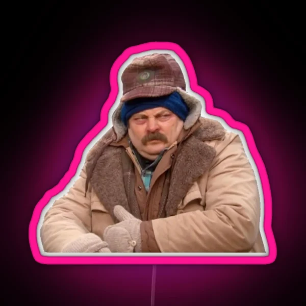 Cold Ron Swanson RGB Neon Sign