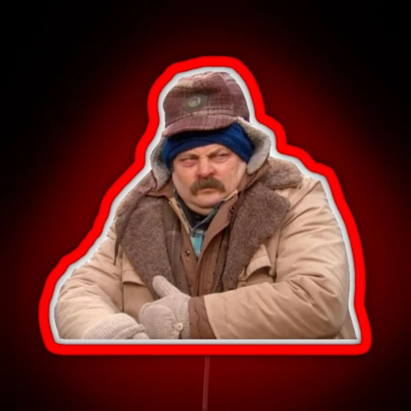 Cold Ron Swanson RGB Neon Sign