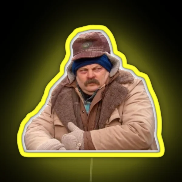 Cold Ron Swanson RGB Neon Sign