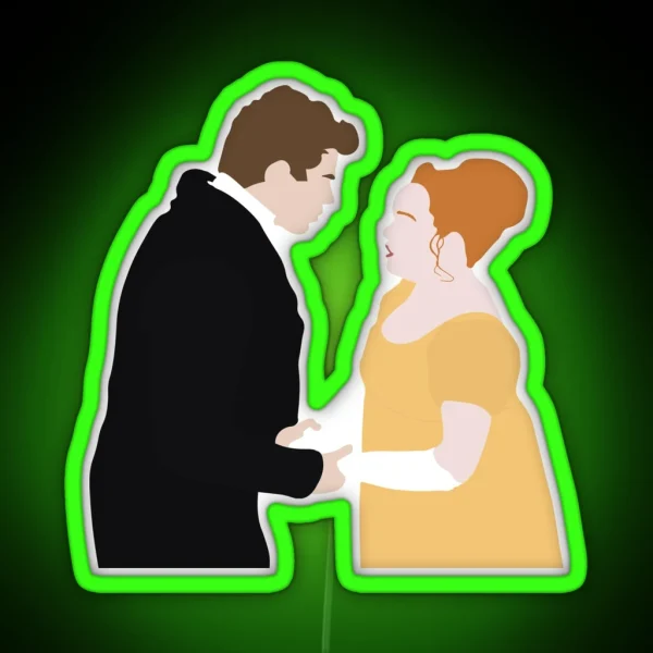 Colin And Penelope Holding Hands RGB Neon Sign