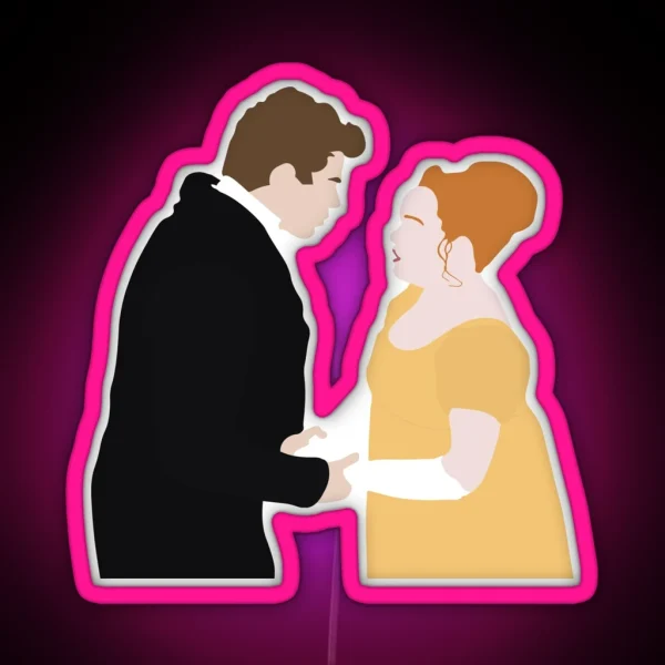 Colin And Penelope Holding Hands RGB Neon Sign