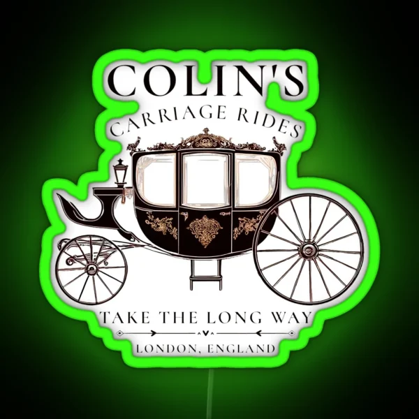 Colin Bridgerton S Carriage Rides Chic London Design RGB Neon Sign