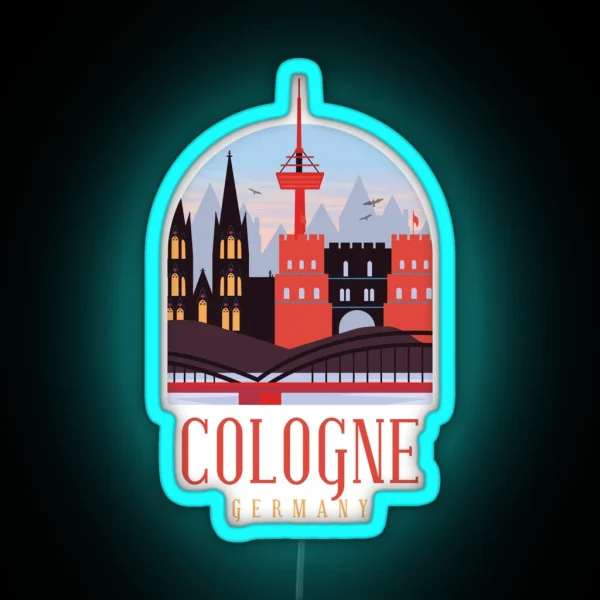 Cologne Germany German Souvenirs RGB Neon Sign