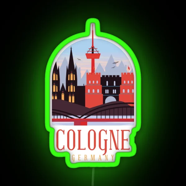 Cologne Germany German Souvenirs RGB Neon Sign