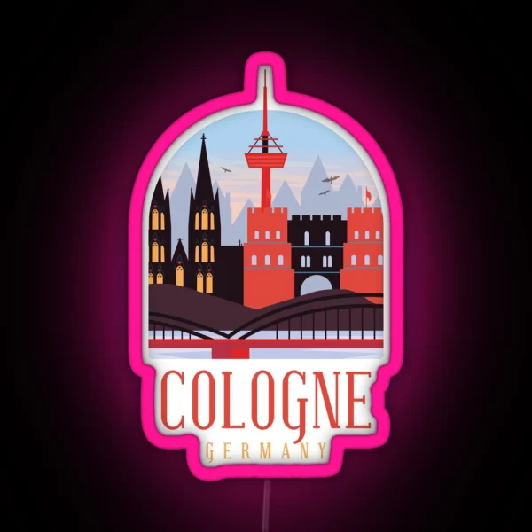 Cologne Germany German Souvenirs RGB Neon Sign