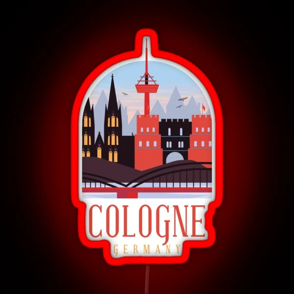 Cologne Germany German Souvenirs RGB Neon Sign