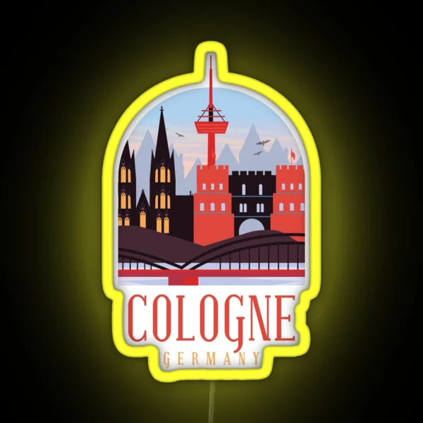 Cologne Germany German Souvenirs RGB Neon Sign