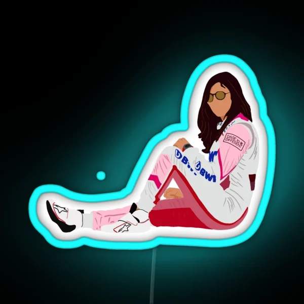 Colombian Racing Driver Tatiana Calderon RGB Neon Sign