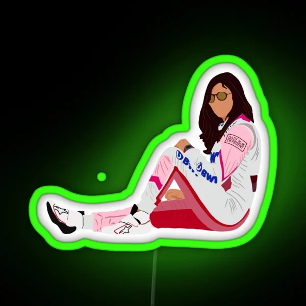 Colombian Racing Driver Tatiana Calderon RGB Neon Sign