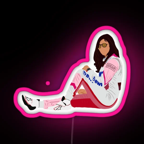 Colombian Racing Driver Tatiana Calderon RGB Neon Sign