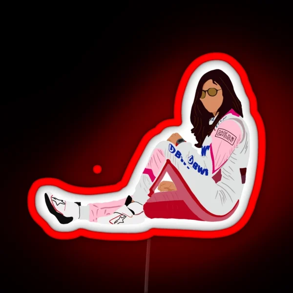 Colombian Racing Driver Tatiana Calderon RGB Neon Sign