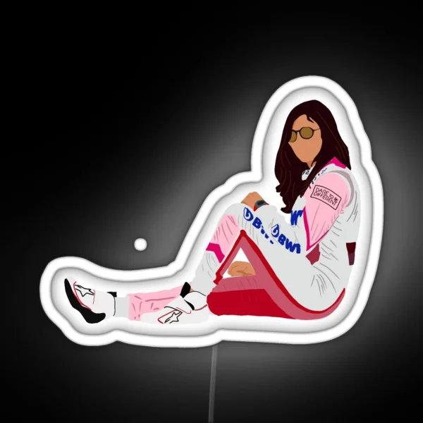 Colombian Racing Driver Tatiana Calderon RGB Neon Sign