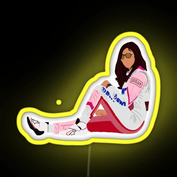 Colombian Racing Driver Tatiana Calderon RGB Neon Sign