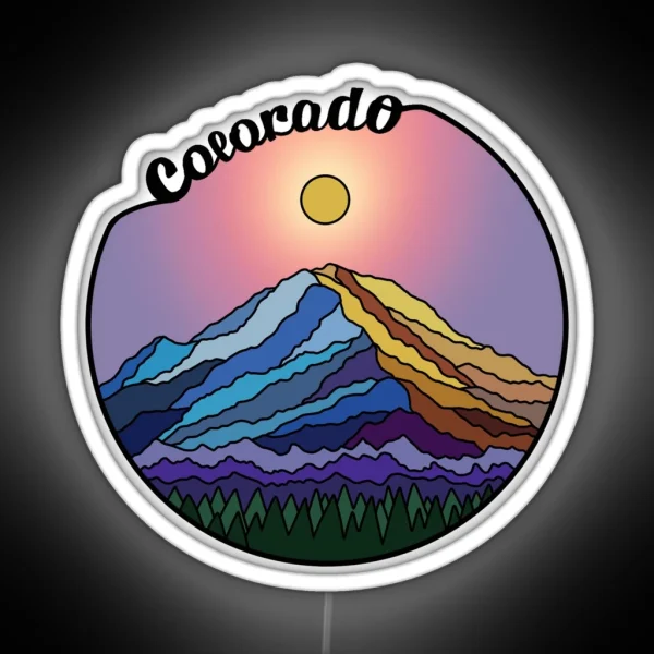 Colorado Purple Mountains RGB Neon Sign