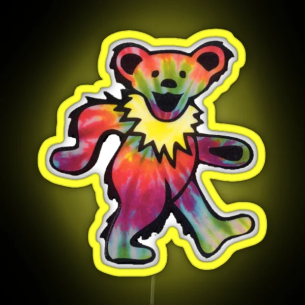 Colorful Dancing Bear RGB Neon Sign