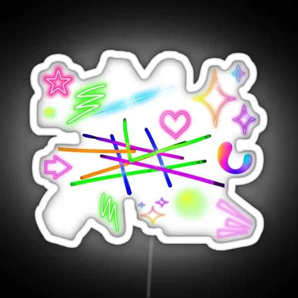 Colorful Fluorescent Design RGB Neon Sign
