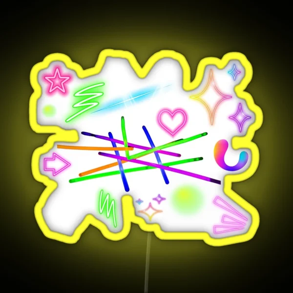 Colorful Fluorescent Design RGB Neon Sign