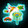 Colorful Humming Bird With Clever Sayings RGB Neon Sign - Image 3