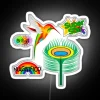 Colorful Humming Bird With Clever Sayings RGB Neon Sign