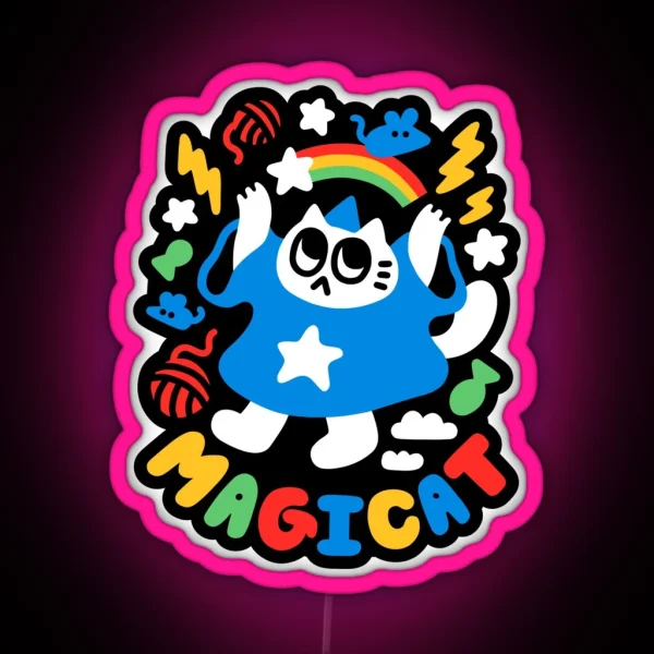 Colorful Magicat RGB Neon Sign