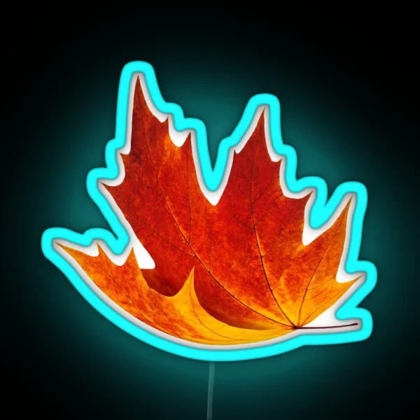 Colorful Maple Leaf RGB Neon Sign