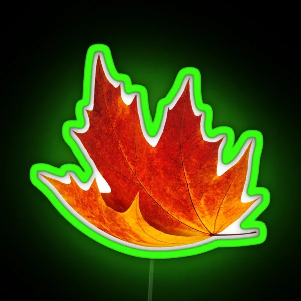 Colorful Maple Leaf RGB Neon Sign