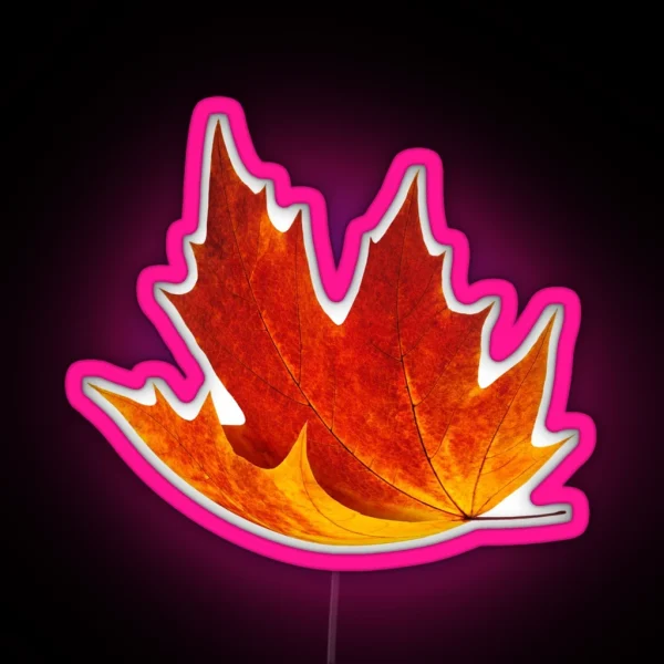 Colorful Maple Leaf RGB Neon Sign