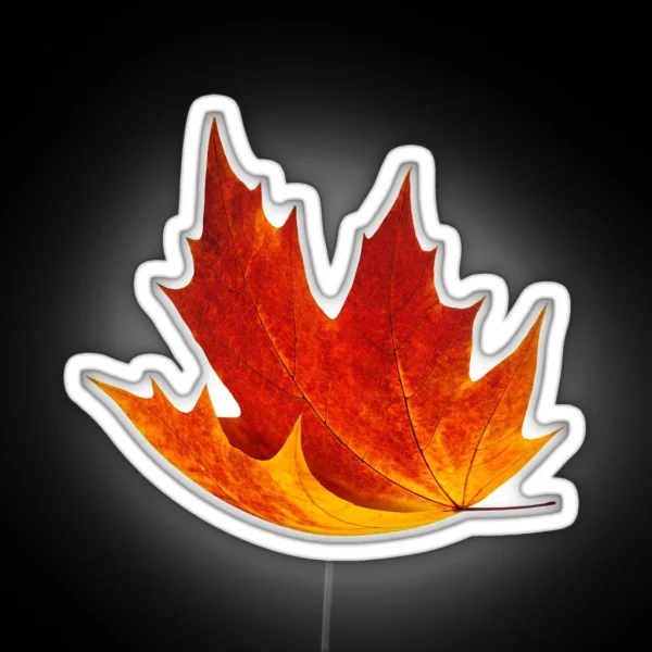 Colorful Maple Leaf RGB Neon Sign