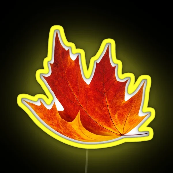 Colorful Maple Leaf RGB Neon Sign