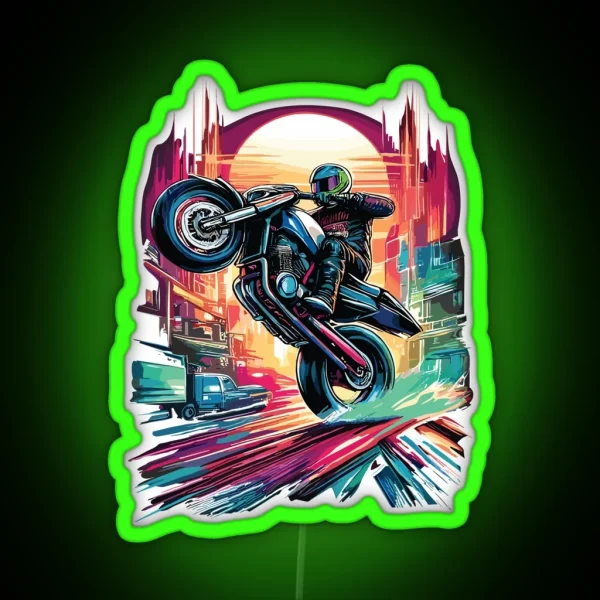 Colorful Motorcycle Race Motor RGB Neon Sign