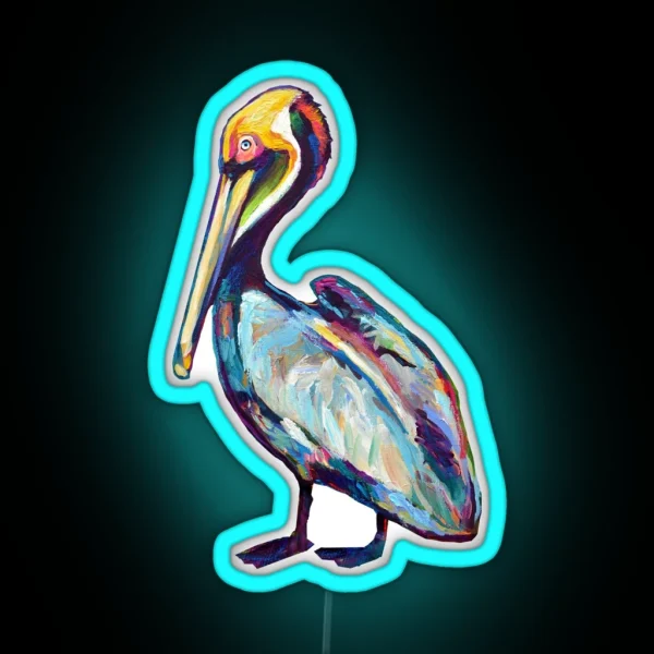 Colorful Pelican RGB Neon Sign