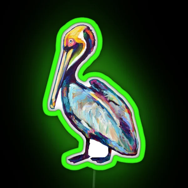 Colorful Pelican RGB Neon Sign