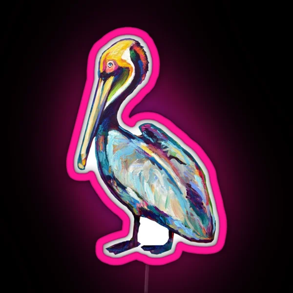 Colorful Pelican RGB Neon Sign