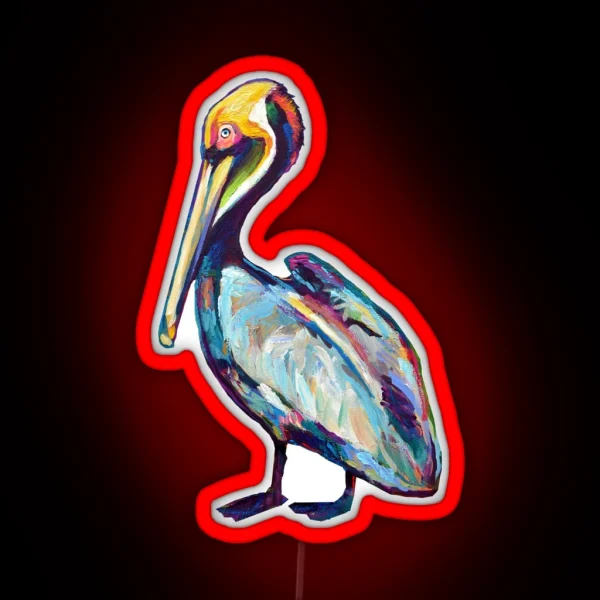 Colorful Pelican RGB Neon Sign