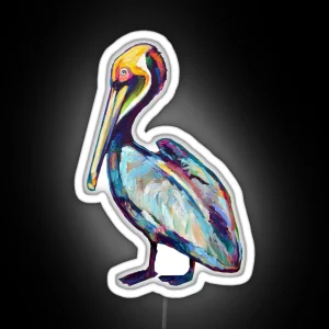 Colorful Pelican RGB Neon Sign