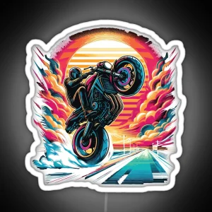 Colorful Race Motor Motorcycle RGB Neon Sign