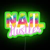 Colorful Tie Dye Nail Hustler Nail Tech Techniques Nail Boss Nail Artist Salon Team RGB Neon Sign - Image 3