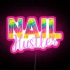 Colorful Tie Dye Nail Hustler Nail Tech Techniques Nail Boss Nail Artist Salon Team RGB Neon Sign - Image 6