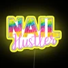 Colorful Tie Dye Nail Hustler Nail Tech Techniques Nail Boss Nail Artist Salon Team RGB Neon Sign - Image 5