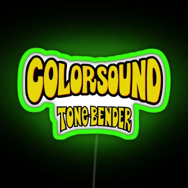 Colorsound Tone Bender Yellow RGB Neon Sign