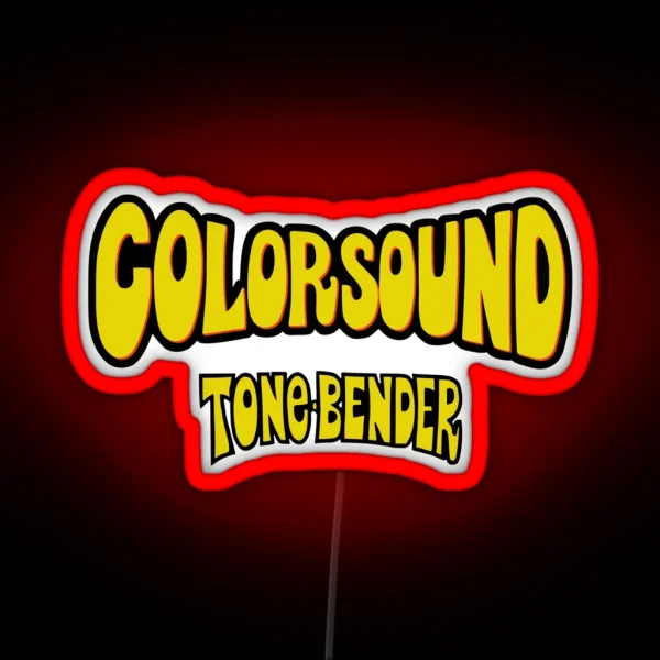 Colorsound Tone Bender Yellow RGB Neon Sign