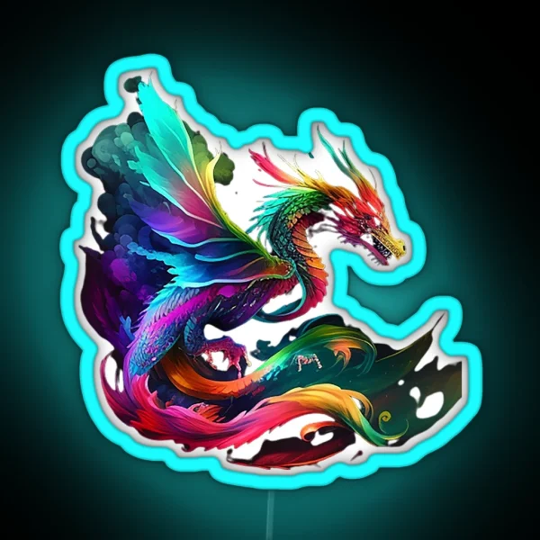Colourful Dragon RGB Neon Sign