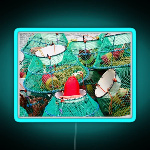 Colourful Lobster Pots RGB Neon Sign