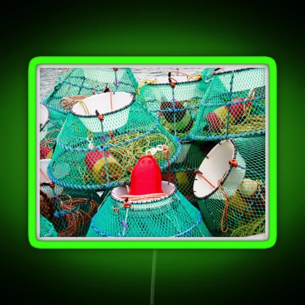 Colourful Lobster Pots RGB Neon Sign