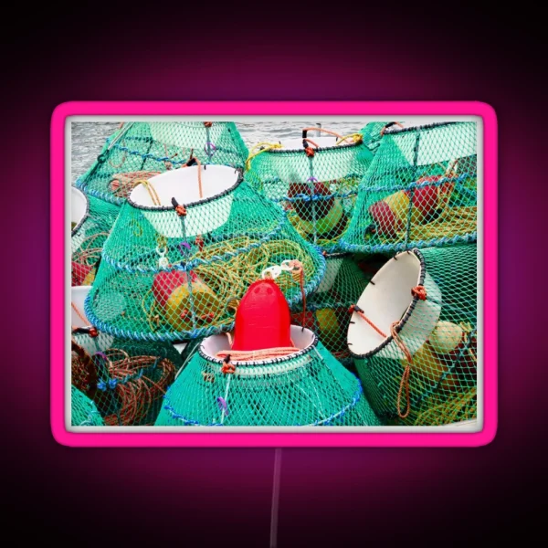 Colourful Lobster Pots RGB Neon Sign